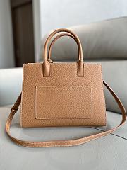 	 Burberry Frances Mini Tote Brown Leather Bag - 27x 11× 20cm - 3