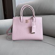 	 Burberry Frances Mini Tote Pink Leather Bag - 27x 11× 20cm - 1