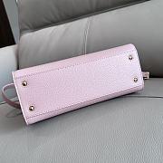 	 Burberry Frances Mini Tote Pink Leather Bag - 27x 11× 20cm - 3