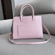 	 Burberry Frances Mini Tote Pink Leather Bag - 27x 11× 20cm - 2