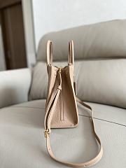 	 Burberry Frances Mini Tote Beige Leather Bag - 27x 11× 20cm - 6
