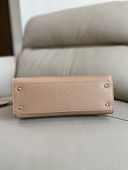 	 Burberry Frances Mini Tote Beige Leather Bag - 27x 11× 20cm - 2