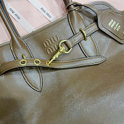 Miu Women's Miu Aventure nappa Leather Bag Brown - 40x31x13cm - 6