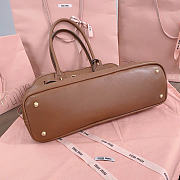 Miu Women's Miu Aventure nappa Leather Bag Brown - 40x31x13cm - 5