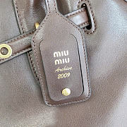 	 Miu Women's Miu Aventure nappa Leather Bag Dark Chocolate - 40x31x13cm - 4