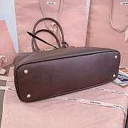 	 Miu Women's Miu Aventure nappa Leather Bag Dark Chocolate - 40x31x13cm - 2
