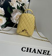 Chanel Classic Mini Yellow Caviar Backpack - 18×13×9cm - 4