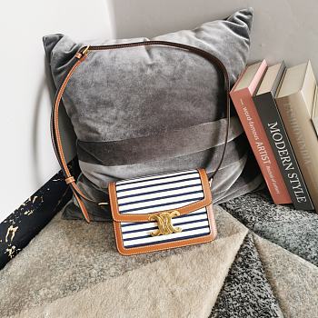 Celine Triumph Canvas Handbag White in Canvas - 18.5-14-6cm 