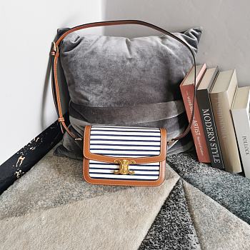 	 Celine Triumph Canvas Handbag White in Canvas - 22.5-16.5-7.5cm