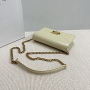 	 CELINE WALLET ON CHAIN MARGO IN SHINY CALFSKIN GREEN COLOR - 19.5 X 13 X 4CM - 5