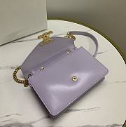 	 CELINE WALLET ON CHAIN MARGO IN SHINY CALFSKIN PURPLE COLOR - 19.5 X 13 X 4CM - 2