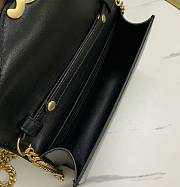 	 CELINE WALLET ON CHAIN MARGO IN SHINY CALFSKIN BLACK COLOR - 19.5 X 13 X 4CM - 4