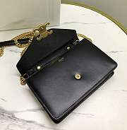 	 CELINE WALLET ON CHAIN MARGO IN SHINY CALFSKIN BLACK COLOR - 19.5 X 13 X 4CM - 2