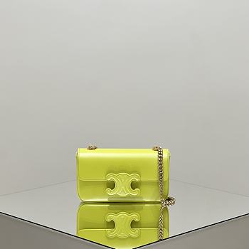 Celine Yellow Celine Cuir Triomphe Chain Shoulder Bag Leather - 20.5*11.5*4cm