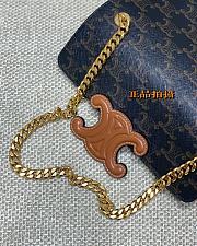 Celine Cuir Triomphe Chain Shoulder Bag Leather - 20.5*11.5*4cm - 6