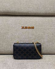 Celine Cuir Triomphe Chain Shoulder Bag Leather - 20.5*11.5*4cm - 2