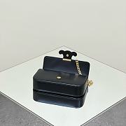 	 Celine Cuir Triomphe Chain Shoulder Bag Leather In Black 01 - 20.5*11.5*4cm - 3