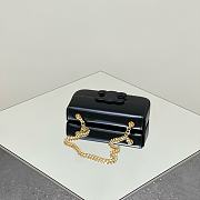 	 Celine Cuir Triomphe Chain Shoulder Bag Leather In Black 01 - 20.5*11.5*4cm - 2