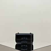 	 Celine Cuir Triomphe Chain Shoulder Bag Leather In Black 02 - 20.5*11.5*4cm - 1