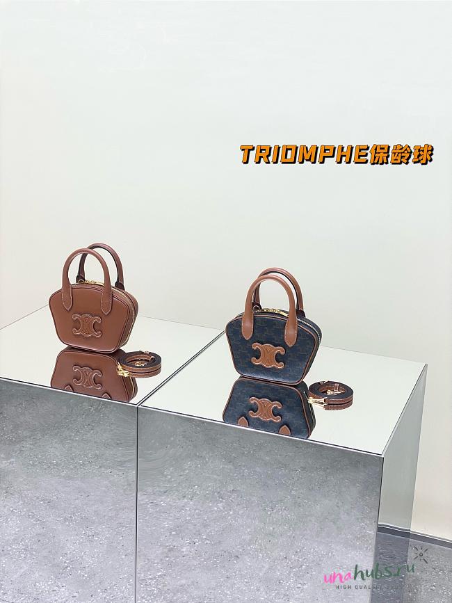 Celine Triomphe Mini Bowling Bag - 20*15*5cm - 1