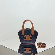 Celine Triomphe Mini Bowling Bag - 20*15*5cm - 2