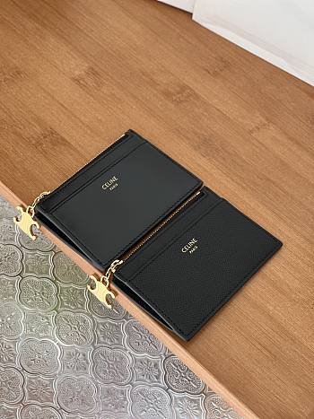 CELINE ZIPPED CARD HOLDER TRIOMPHE CHARMS - 11 X 7.5 X 1cm
