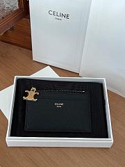 CELINE ZIPPED CARD HOLDER TRIOMPHE CHARMS - 11 X 7.5 X 1cm - 2