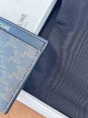 Celine Card Holder Triomphe Canvas and Calfskin Black  10.5×7cm - 6