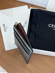 Celine Zipped Card Holder IN Triomphe Canvas and lambskin - 7.5 X 11.5cm - 6