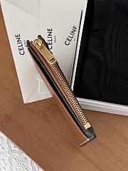 Celine Zipped Card Holder IN Triomphe Canvas and lambskin - 7.5 X 11.5cm - 3