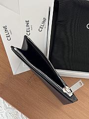 	 Celine Zipped Card Holder IN Triomphe Canvas and lambskin 02 - 7.5 X 11.5cm - 3