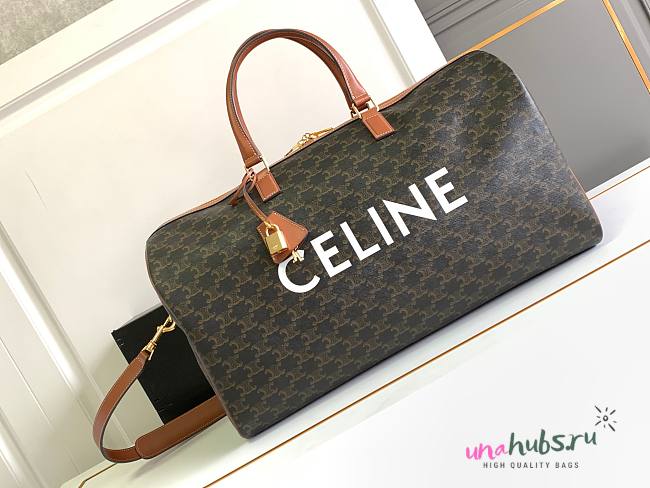 Celine Coated Canvas & Leather Travel Bag - 50×28×22.5cm - 1