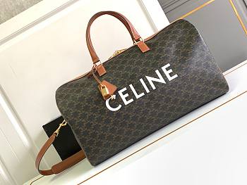 Celine Coated Canvas & Leather Travel Bag - 50×28×22.5cm