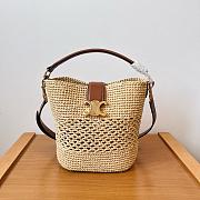 Celine Raffia Bucket Bag - 16-19-12cm - 1