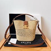 Celine Raffia Bucket Bag - 16-19-12cm - 5