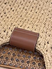 CELINE CABAS TRIANGLE IN RAFFIA AND CALFSKIN - 45 X 23 X 6cm - 2