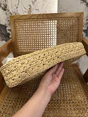 CELINE CABAS TRIANGLE IN RAFFIA AND CALFSKIN - 45 X 23 X 6cm - 4