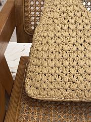 CELINE CABAS TRIANGLE IN RAFFIA AND CALFSKIN - 45 X 23 X 6cm - 5