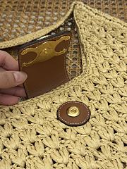 CELINE CABAS TRIANGLE IN RAFFIA AND CALFSKIN - 45 X 23 X 6cm - 6