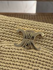 CELINE TEEN NINO BAG IN RAFFIA AND CALFSKIN - 20.5 X 13 X 8cm - 6