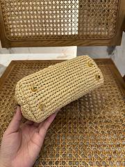 CELINE TEEN NINO BAG IN RAFFIA AND CALFSKIN - 20.5 X 13 X 8cm - 5