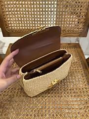 CELINE TEEN NINO BAG IN RAFFIA AND CALFSKIN - 20.5 X 13 X 8cm - 4