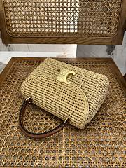 CELINE TEEN NINO BAG IN RAFFIA AND CALFSKIN - 20.5 X 13 X 8cm - 2