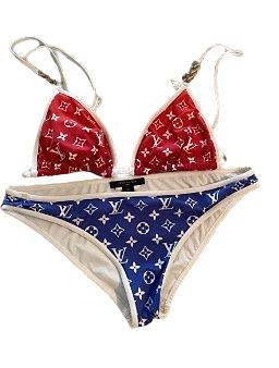 Louis Vuitton Blue&Red Bikini