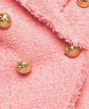Balmain Pink Tweed Double-Breasted Blazer  - 2