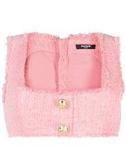 Balmain Pink Tweed Top - 1