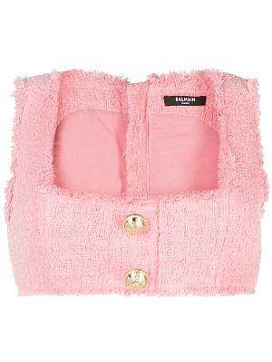Balmain Pink Tweed Top