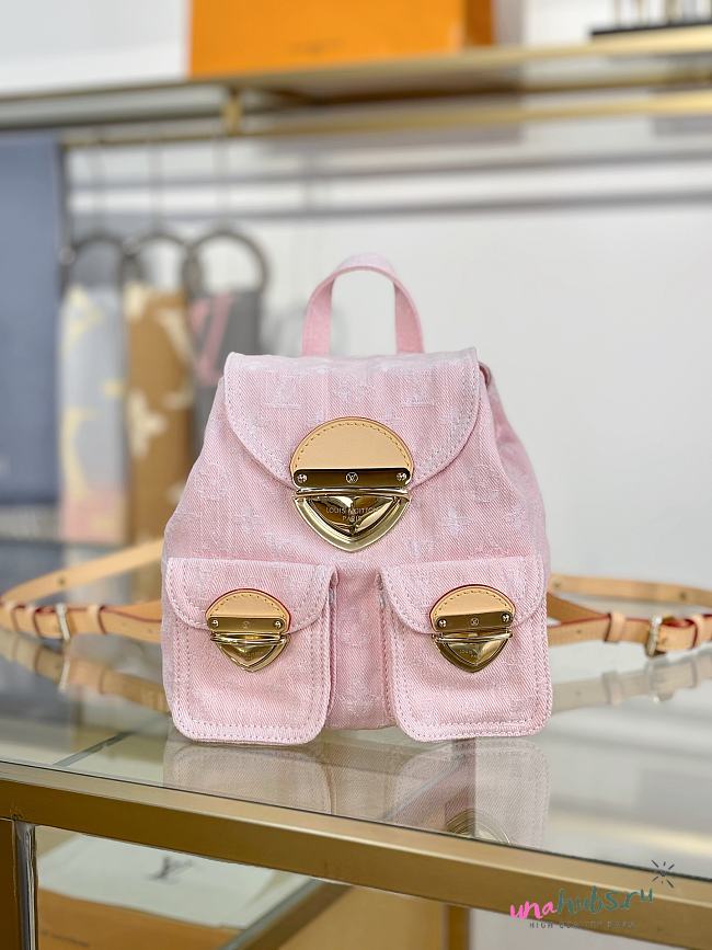 Louis Vuitton Venice Monogram Denim Pink Backpack - 26x24x7cm - 1