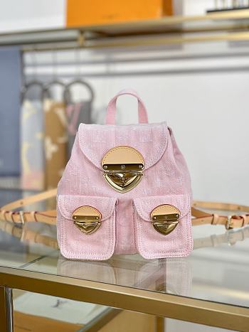 Louis Vuitton Venice Monogram Denim Pink Backpack - 26x24x7cm