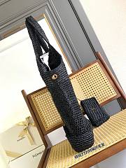 YSL Icare In Raffia Tote Black - 37–55 X 43 X 5 CM - 6
